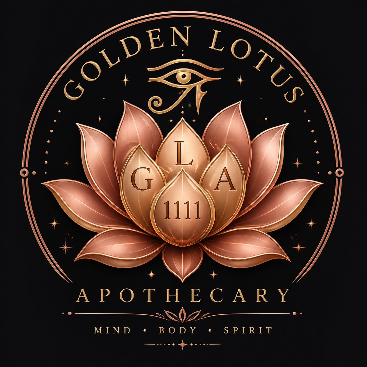 Golden Lotus Apothecary lotus logo